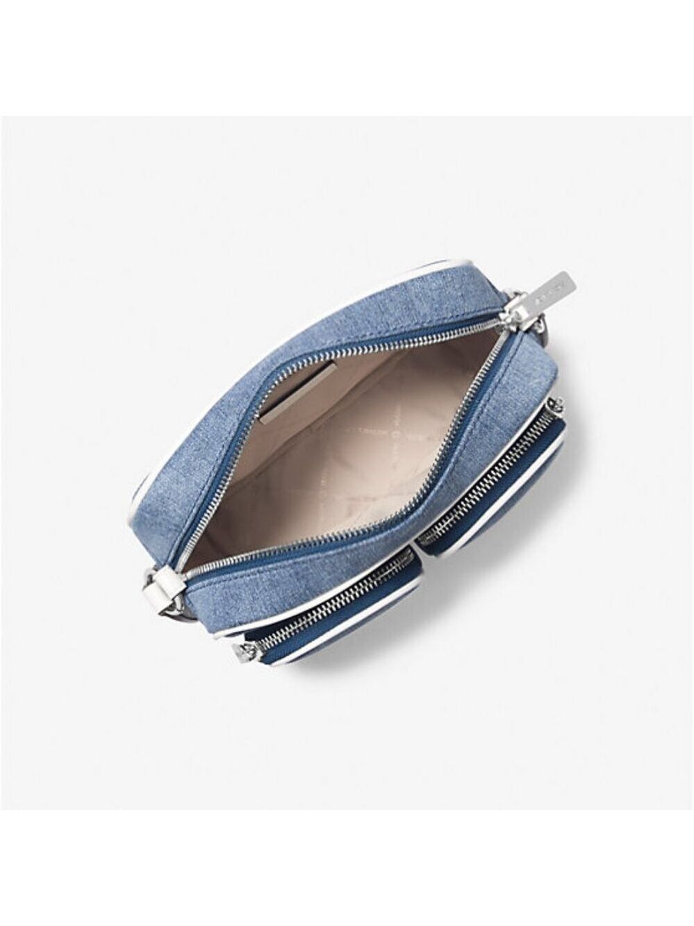 NWT F/S Jet Set Medium Denim Crossbody Bag with Case for Apple Airpods Pro - Picture 3 of 4